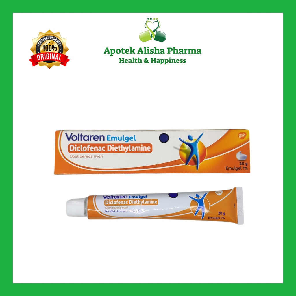 VOLTAREN EMULGEL 5/10/20/50gr-Voltaren Gel Obat Pereda Nyeri/Bengkak Sendi/Otot/Terkilir/Rematik/Voltaren Krim