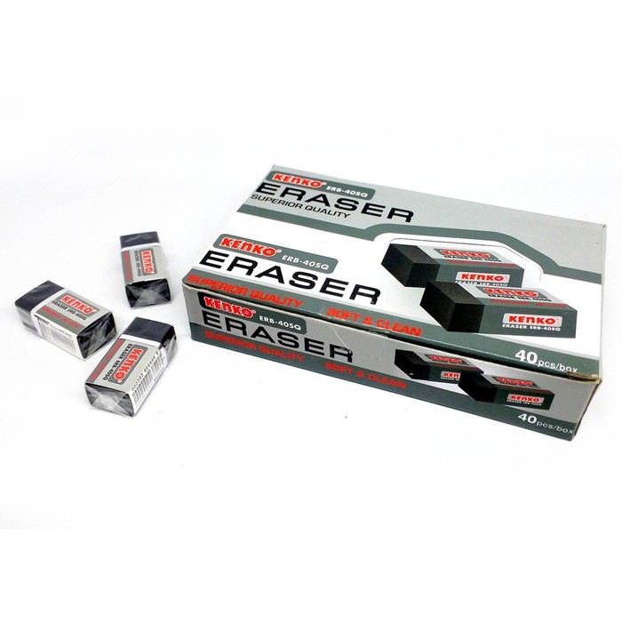 

PENGHAPUS / ERASER KENKO ERB-40SQ Black (isi 3 pcs)