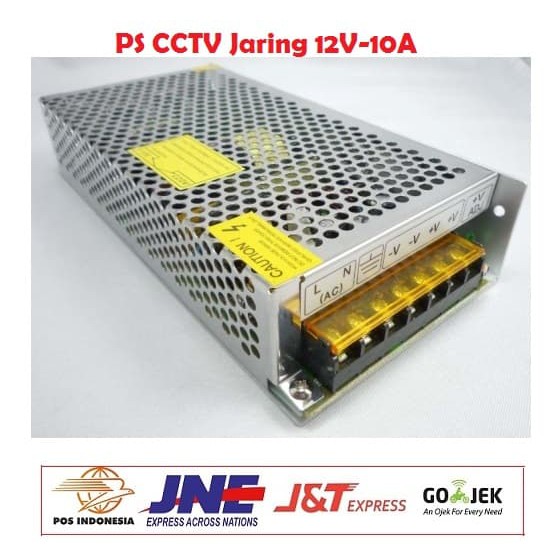 Power Supply 12V 10A Mode Jaring Up To CCTV 8 Ch Merek Yomiko