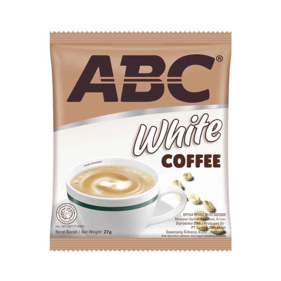 Jual ABC WHITE COFFEE 10 SACHET 270G Shopee Indonesia