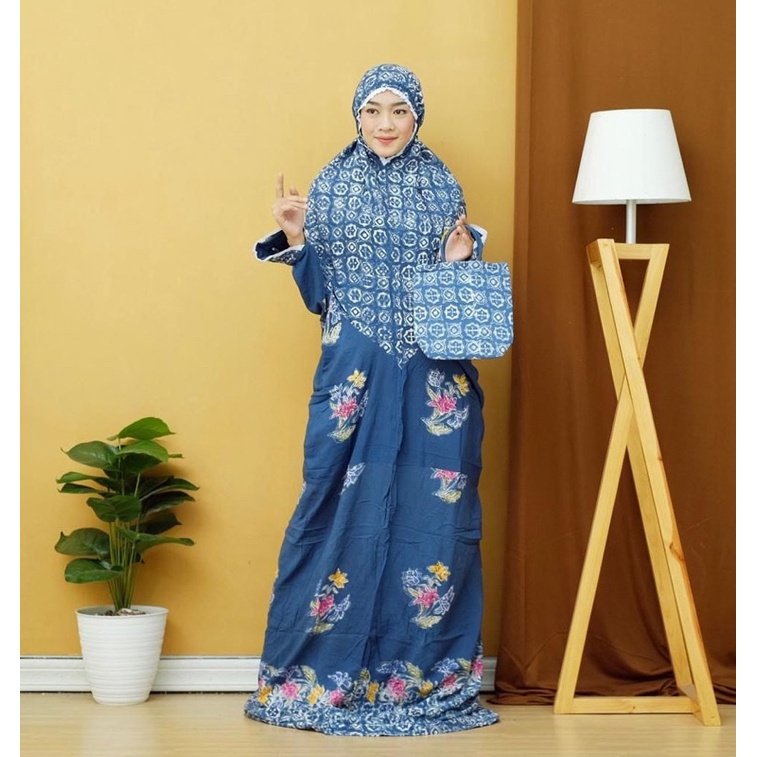 Mukena batik cap terusan  | Mukena Batik | Mukena Cantik | Prayer Set | Mukena terusan | Mukena Adem