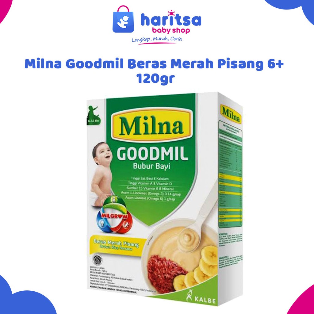 Milna Goodmil Beras Merah Pisang 120gr 6+