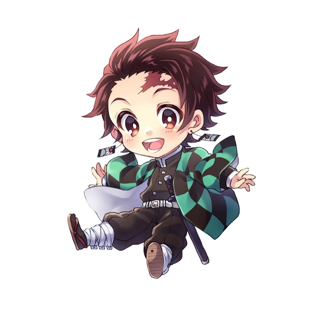 Sticker Sablon Gosok Print DTF Karakter Tanjiro Kimetsu No Yaiba / Demon Slayer Siap Press Setrika (Hanya PET Film DTF - Direct Transfer Film) DIY Printing Kaos