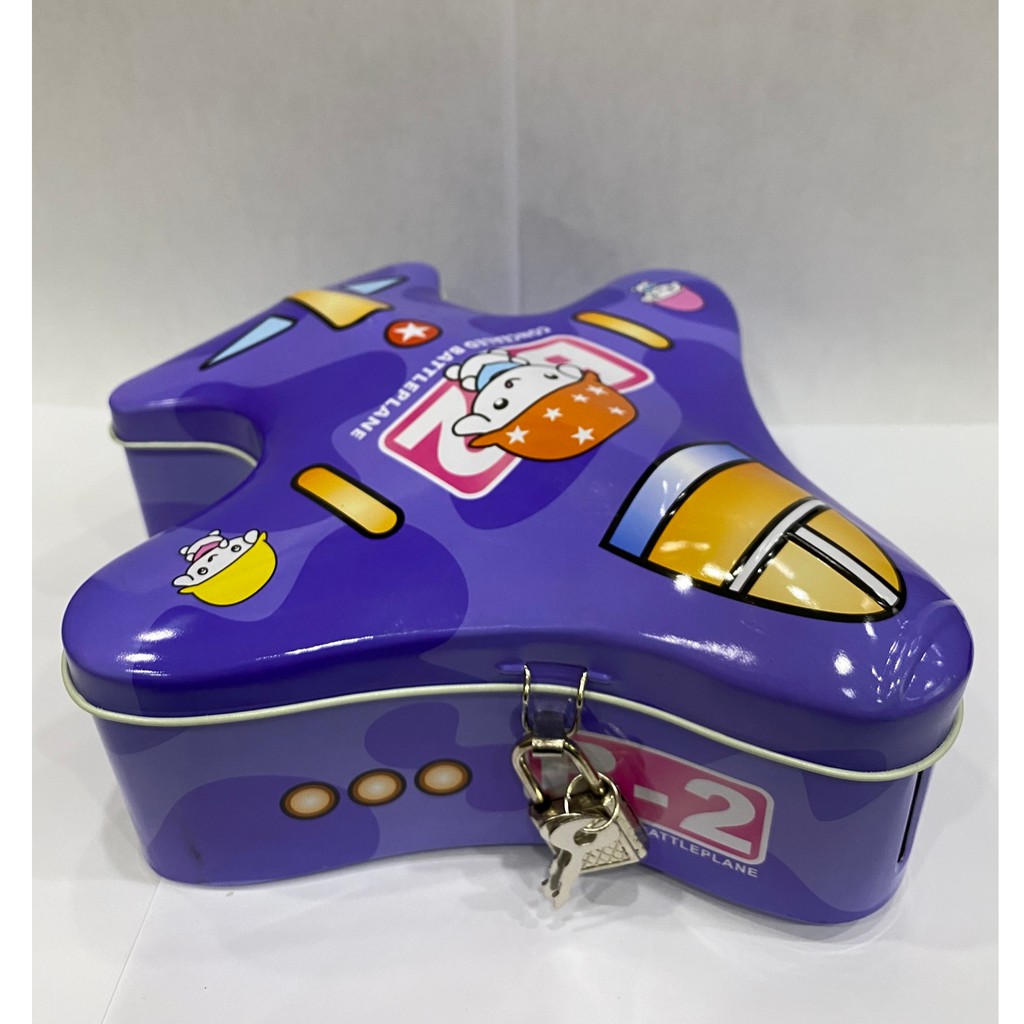 Celengan koin / celengan gembok / celengan kunci bentuk PESAWAT kode S-52