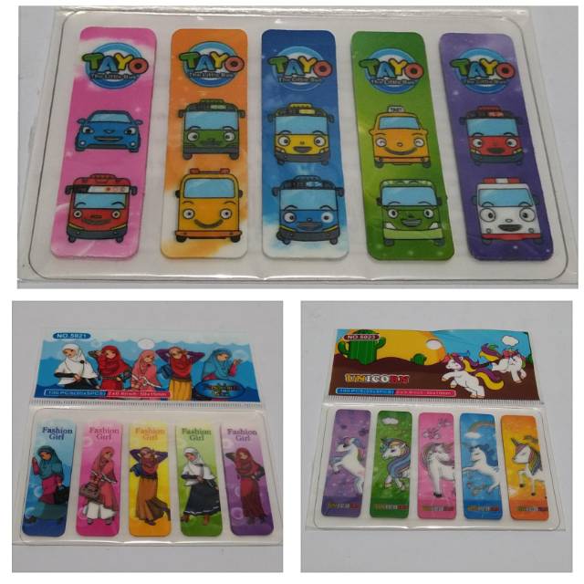 Pembatas Buku Mika / Pembatas Plastik / Sticky Note