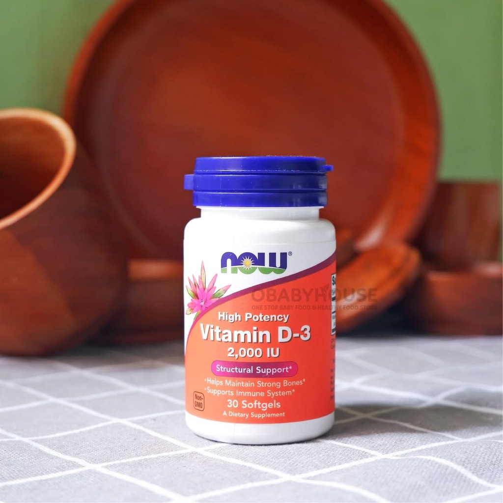 Now Foods Vitamin D3 (2000 IU) 30 Softgels