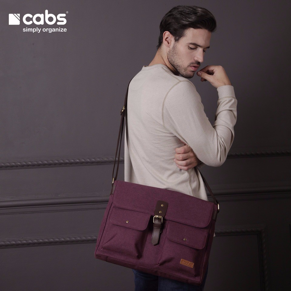 Cabs Pocket Nichole (Tas Pria Selempang, Tas Kerja, Tas Laptop) Maroon F-20