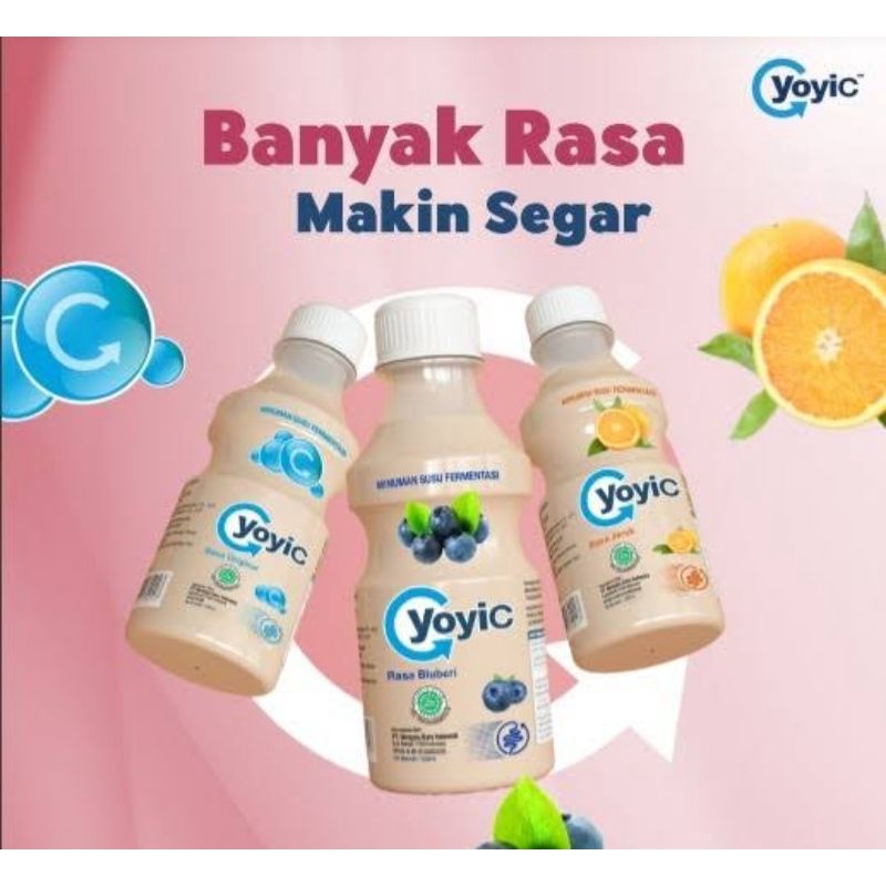 PAKET YOYIC MINUMAN SUSU FERMENTASI ISI 6 BOTOL 3 RASA