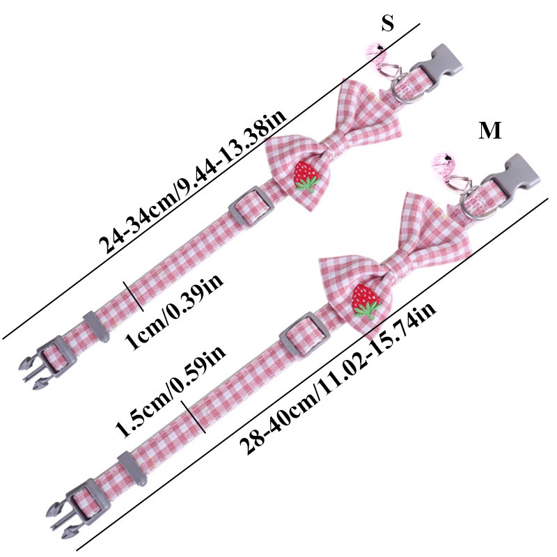 Kalung Leher Bordir Buah Strawberry Nanas Permen Dapat Disesuaikan Untuk Anjing Kucing Peliharaan