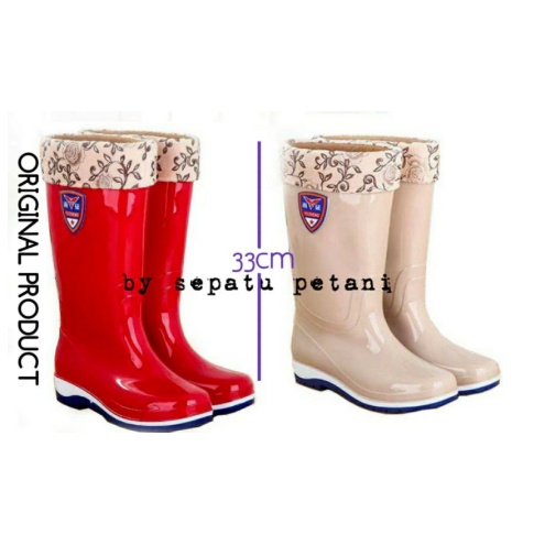 TERBARU - Sepatu Boot Wanita Cewek Dewasa Karet Lentur Import panjang 33 Cm Bukan AP Boot APD Medis 
