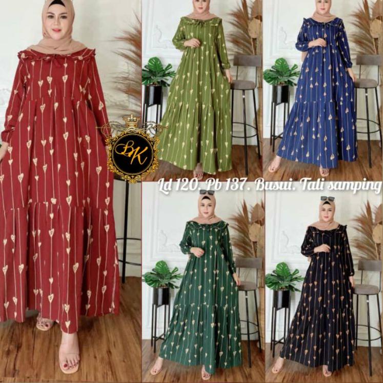 Terlaris.. Longdress Arabian Love  Ld 120 & Ld 130| Longdress Love | Gamis Renda Love | Gamis Muslim