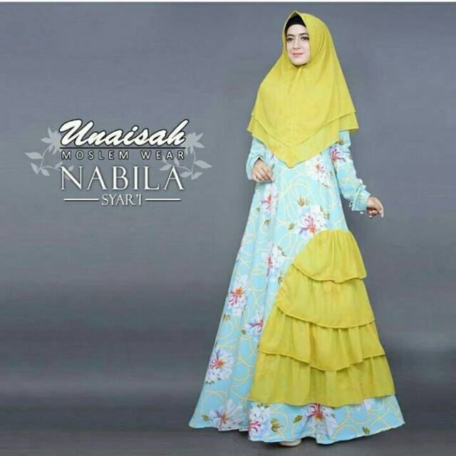 Gamis syar'i /baju gamis wanita dewasa/baju syar'i