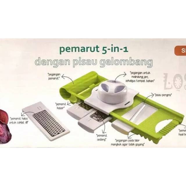 Parutan Serbaguna 5in 1 Cyprus Multi Slicer