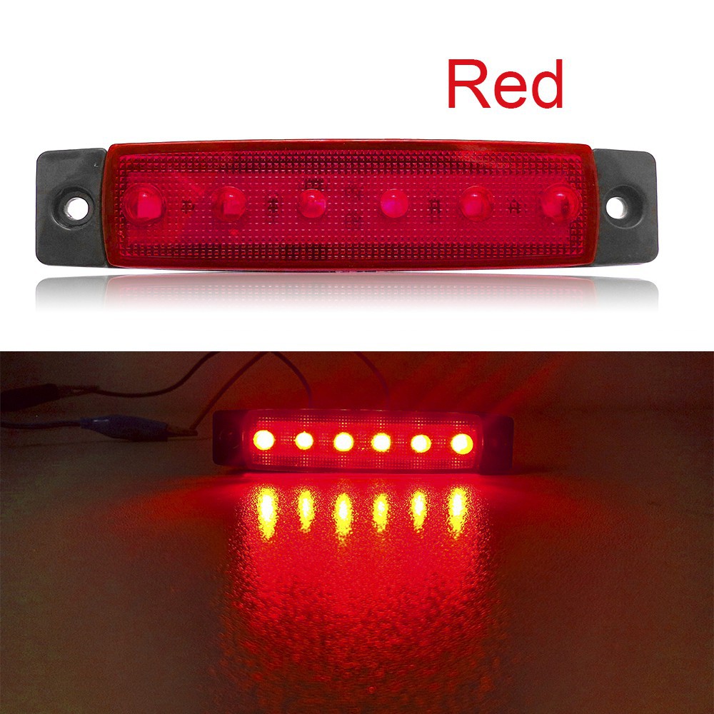 10pcs Truk Trailer Penanda Samping Indikator Lampu Sinyal Mobil Rem Belakang Warning Tail Light LED 12V 24V Warning Lamp