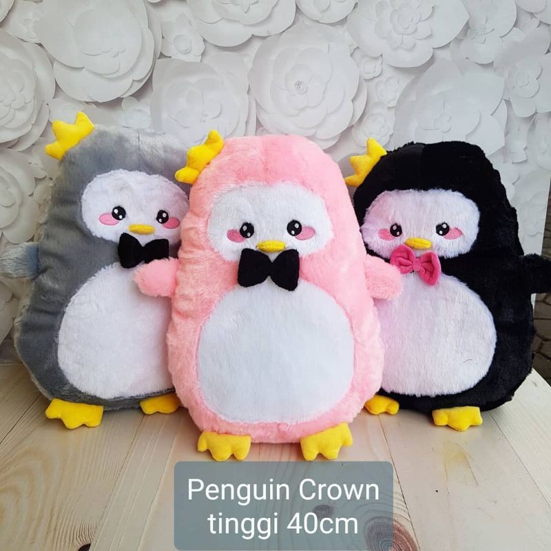 BONEKA CROWN PENGUIN PINGUIN MAHKOTA 40 CM