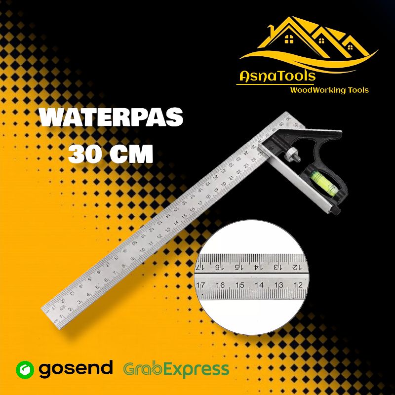 

Combination Square Waterpass Penggaris Siku Tukang 30cm Waterpas Multiguna (Besttools)