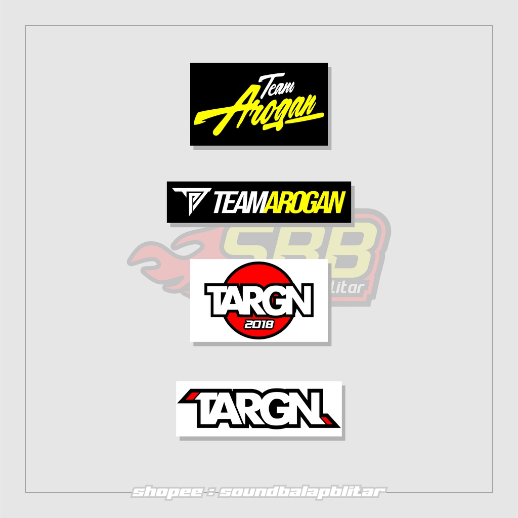 Stiker Team Arogan TARGN Stiker Racing Motor Herex