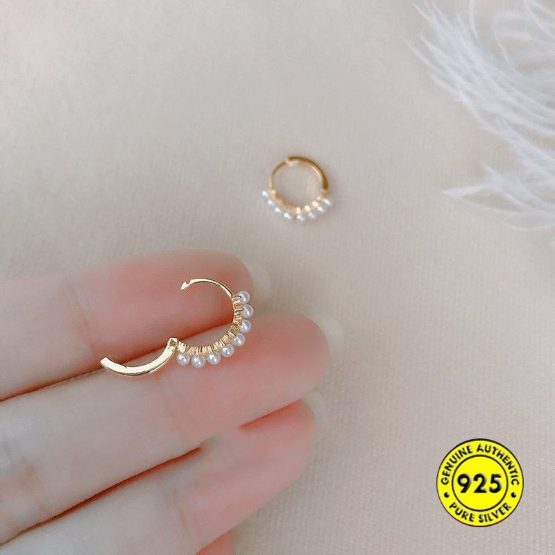 Anting Tusuk Sterling Silver 925 Dengan Mutiara Untuk Wanita