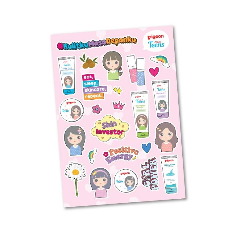 

(A1K1) (FREE GIFT, NOT FOR SALE ) STICKER PIGEON TEENS //Obral@murah