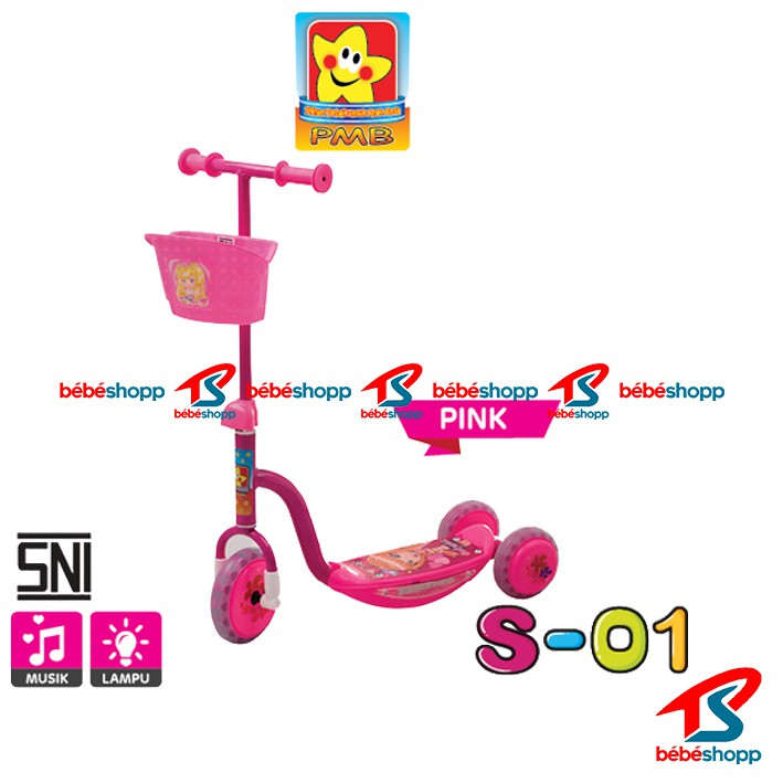 Sekuter Roda 3 - Scooter, Mainan Anak Roda 3 - PMB S01