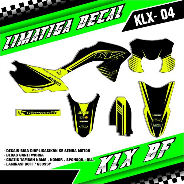 

DEKAL STIKER KLX BF AD 04 STABILO MIX. HITAM