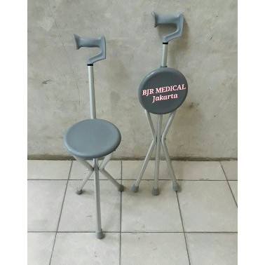 Kursi duduk  Sholat bisa di Lipat Jadi Tongkat Tanpa Roda Merk SHIMA ByLarva