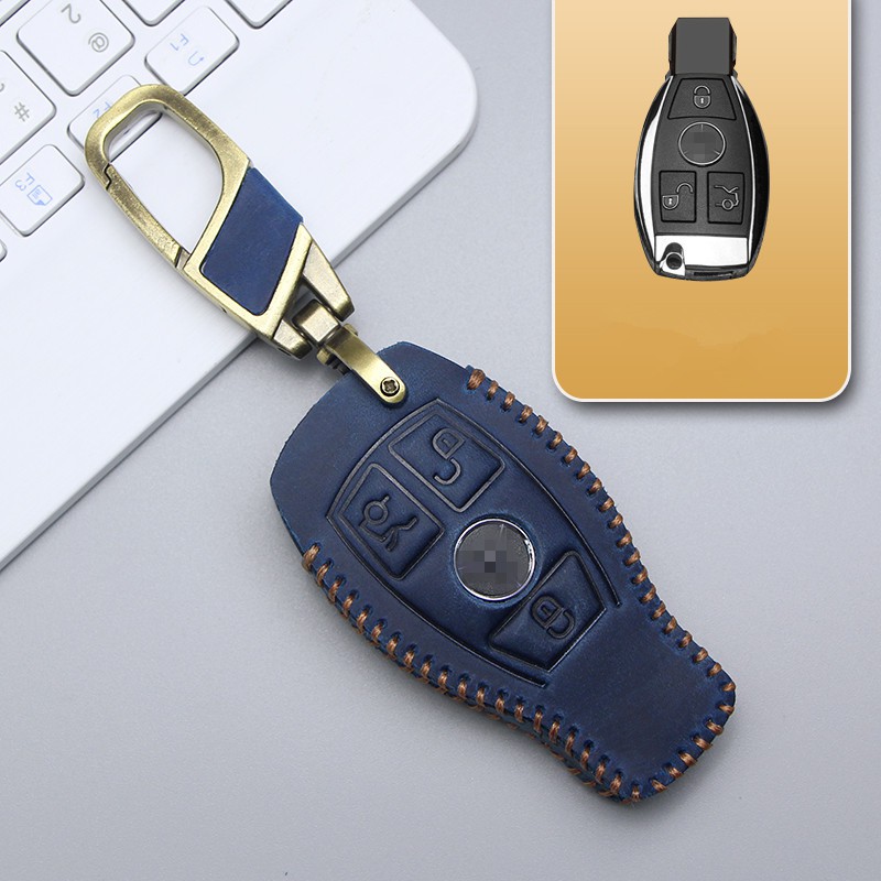 Casing Kunci Mobil Mercedes-Benz Amg W204 C63 Bahan Kulit Asli