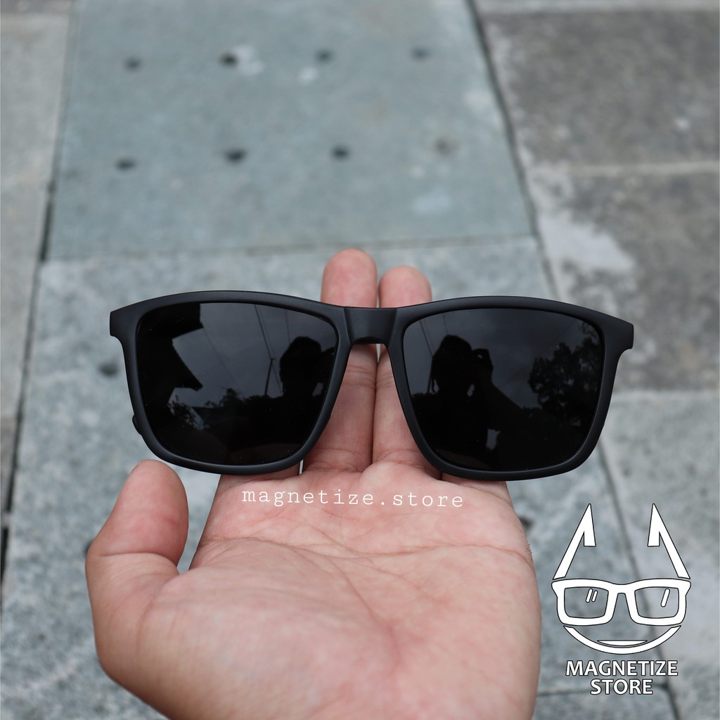 [[COD]] Kacamata hitam pria wanita Kacamata murah Kacamata korea Kacamata Sunglass Kacamata coklat-Hitam / Hitam