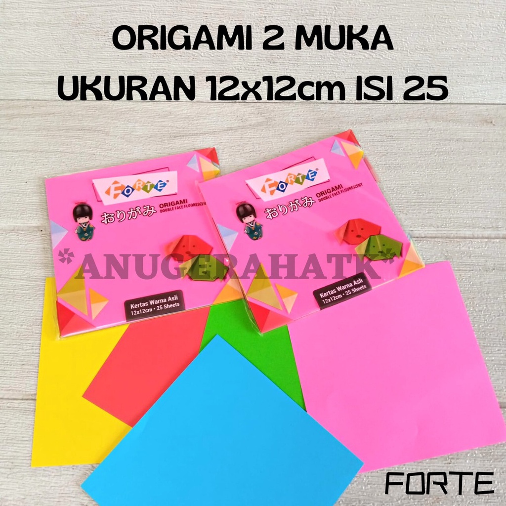

Kertas lipat Origami 12X12 Cm Bolak Balik FORTE / CH