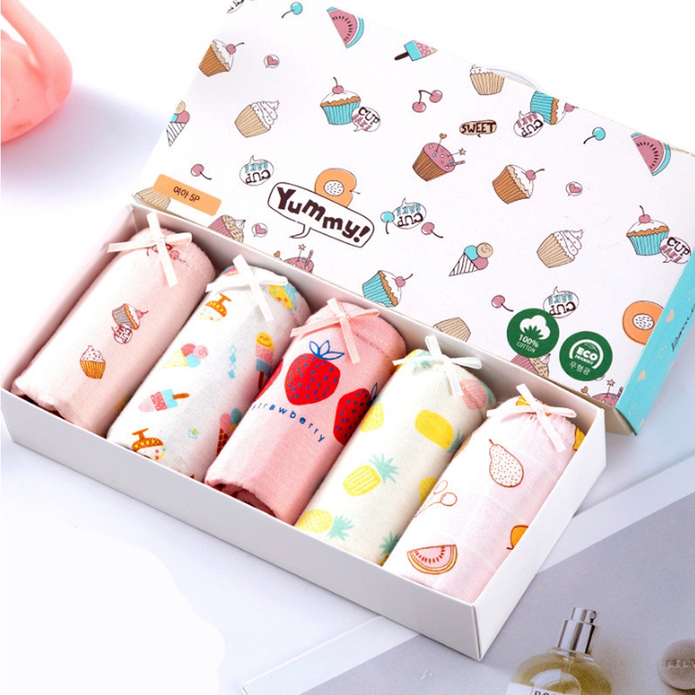 SET Celana Dalam Anak Perempuan Celana Dalam Anak Cewek Katun dengan Box Kolor Anak Cewe Cup Cakes