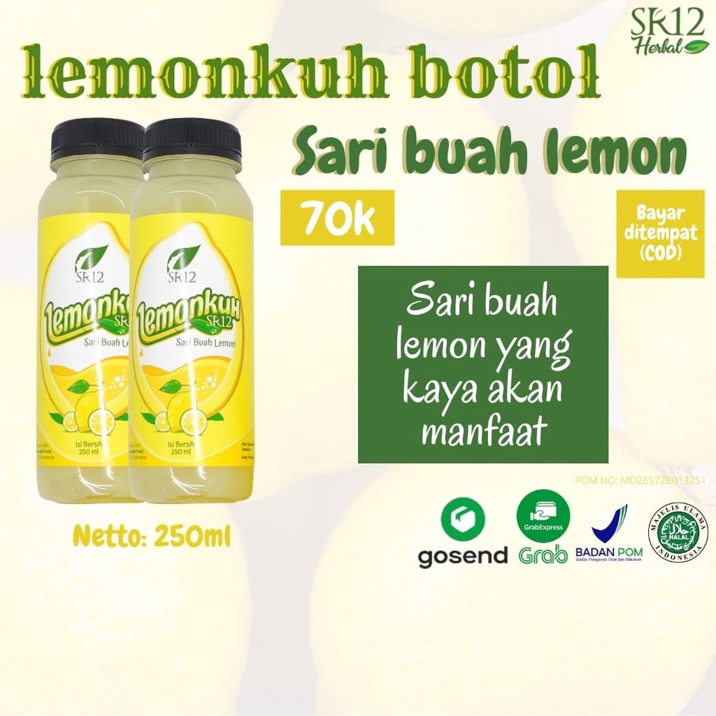 

SR12 LEMONKUH SARI LEMON ORIGINAL MINUMAN NUTRISI DIET DETOX HERBAL PELANGSING ALAMI