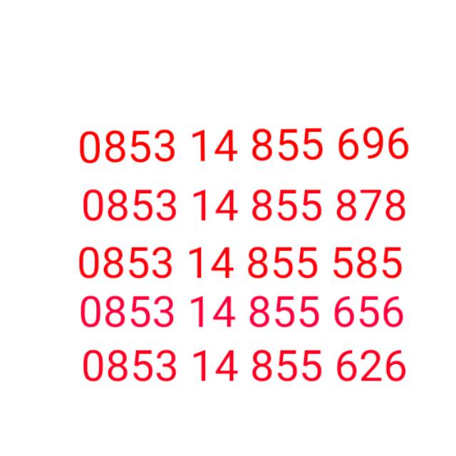 Nomor cantik kartu perdana as