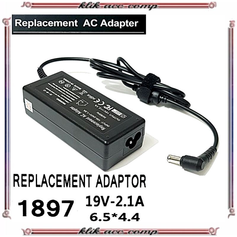 Adaptor Charger Untuk TV Monitor LG 19V 2.1A 40W - (1897) / Free Kabel Power