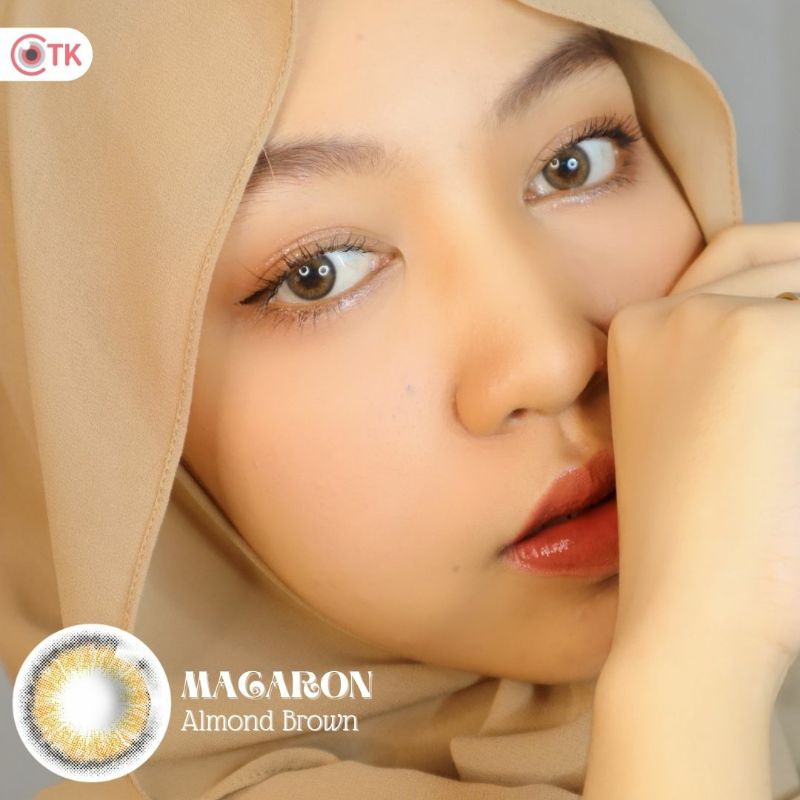 Softlens MACARON 14.5 MM ALMOND BROWN MINUS -0.50 S.D -6.00 by CTK