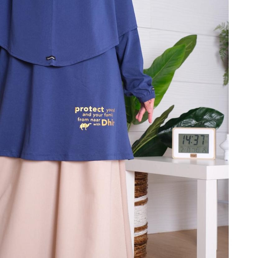 ✭ Dhikr Baju Couple Keluarga Kaos Dhikr&Sabr Warna Dongker DF 13 ✴