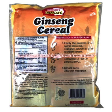 Indocafe Instan Ginseng Cereal 30sachet Sereal Gingseng Minuman Makanan Kopi Instan Indo Cafe Cocok Untuk Sarapan Indokafe