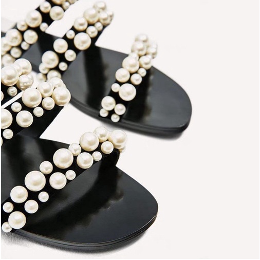 zara shoes KODE 2020 PEARL MUTIARA FLAT IMPORT