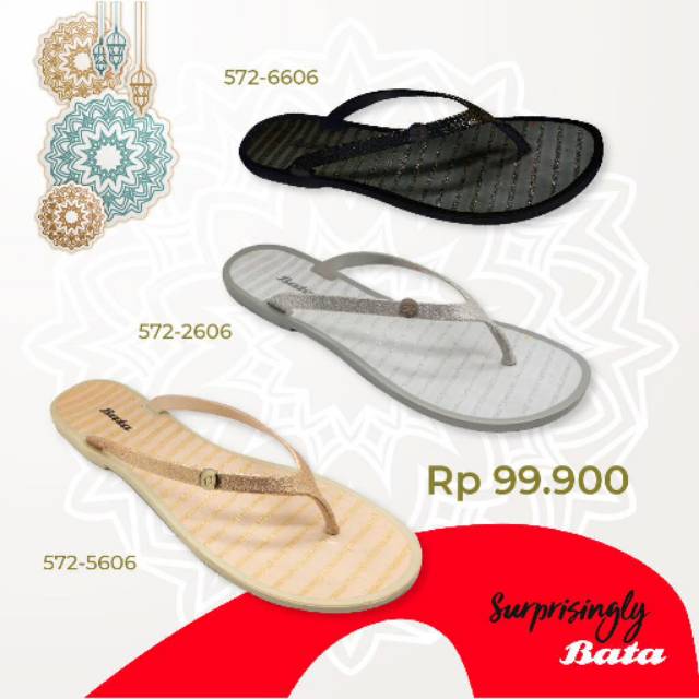 Bata 572 Sandal Jepit Dewasa Wanita / Sendal Casual Remaja Perempuan Cewek