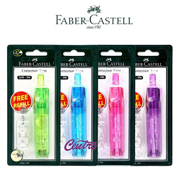 

Unik FABER CASTELL CORRECTION TAPE QJR 506 + REFILL / TIPEX KERTAS Spesial