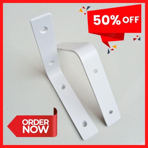 Siku Besi Penyangga Dinding - Besi Siku Papan Bracket - Siku Rak Papan - Plat Besi Siku Bracket - Si