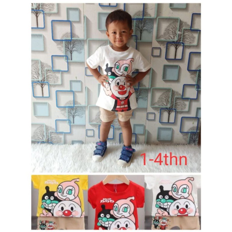 BAJU ANAK LAKI ANPANMAN/ELMO 1-4thn