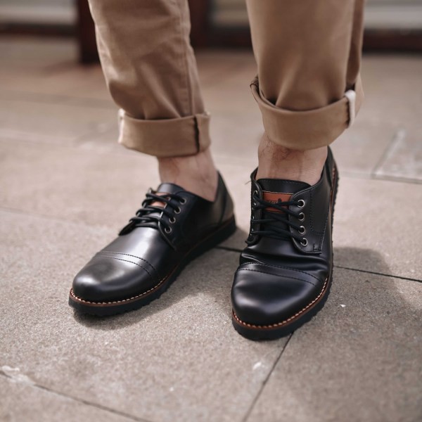 PEDRO BLACK |ManNeedMe x FSTP| Sepatu Pantofel Pria Oxford Formal