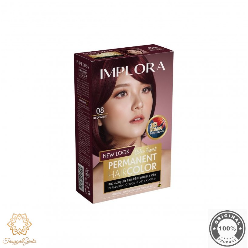 IMPLORA PERMANENT HAIR COLOR 08 RED WINE