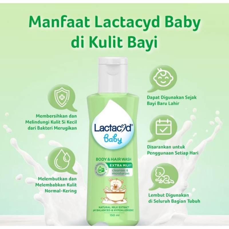 LACTACYD BABY MURAH LIQUID SOAP 60ML CLEANSING &amp; MOISTURIZING WITH MILK EXTRACT SABUN CAIR BAYI GENTLE CARE EXTRA MILKY