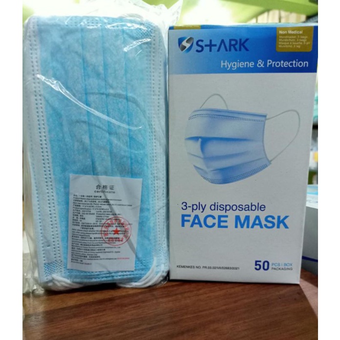 Jual Masker S Ark Hygiene Protection Earloop Masker 3 Ply Disposable Face Mask Shopee Indonesia