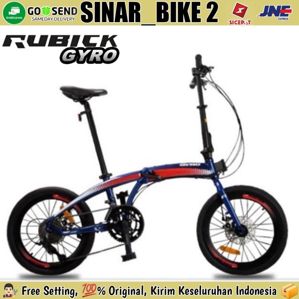 Sepeda Lipat 20 Inch RUBICK GYRO Alloy 8 Speed Rem Cakram