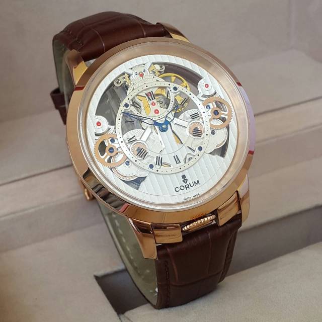 Jam tangan Pria CORUM Rosegold Automatic Kulit