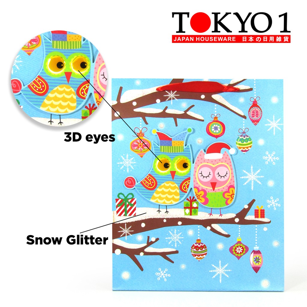 

Tokyo 1 kantung kertas 3D Owl Blue(Large) 245146