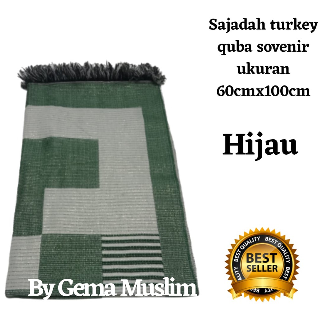 sajadah turky quba 60cmx100cm hijau