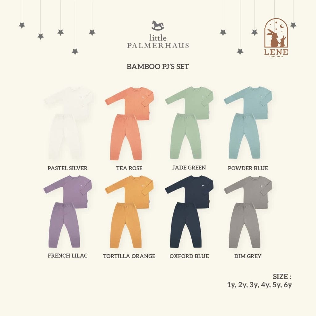 Little Palmerhaus Bamboo PJs Set Long Sleeve Top - Pants / Piyama PJ